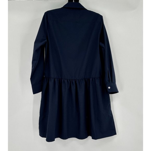 Tuckernuck Midnight Navy Blue Hayes Shirt Dress sz L Large Mini Length NWOT - Picture 7 of 8